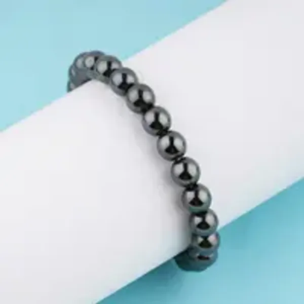 Natural_Black_Pyrite_Gem_Stone_Bracelet_For_Unisex