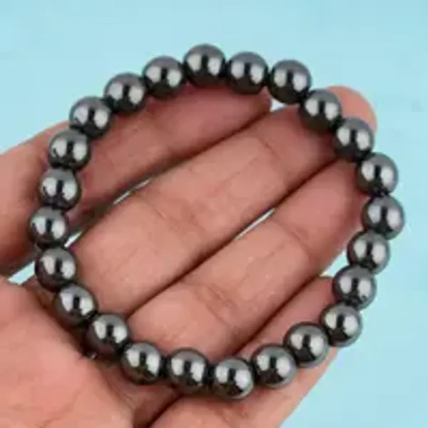Natural_Black_Pyrite_Gem_Stone_Bracelet_For_Unisex