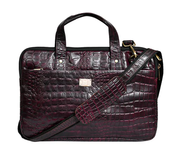 Burgundy_Crocodile_Texture_Leather_Briefcase