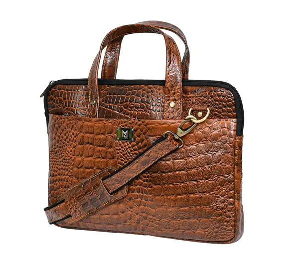Brown_Crocodile_Textured_Briefcase_For_Men