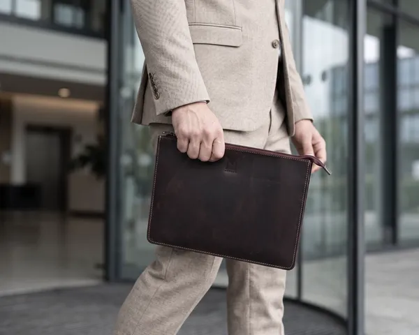Brown_Leather_Zipper_Portfolio_Clutch