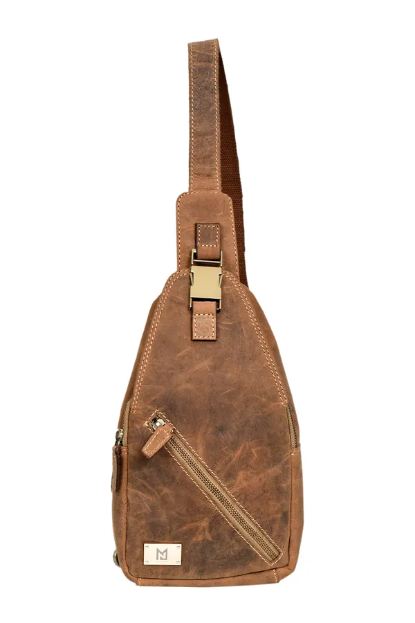 Brown_Leather-Style_Sling_Chest_Bag_For_Men