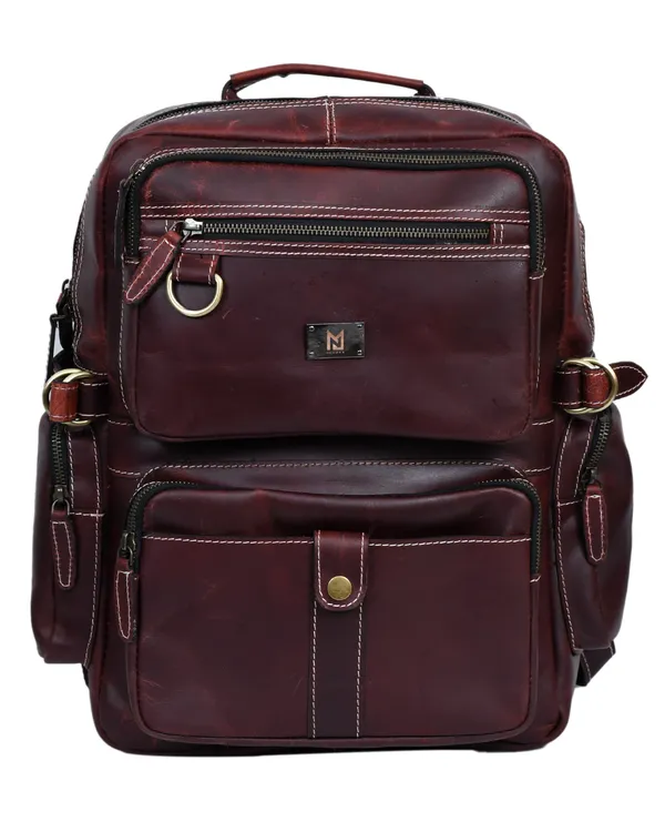 Burgundy_Multi_Pocket_Backpack