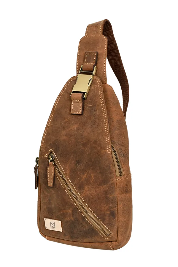 Brown_Leather-Style_Sling_Chest_Bag_For_Men