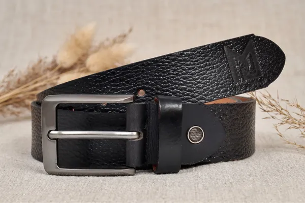 Black_Textured_Leather_Casual_Belt_For_Men