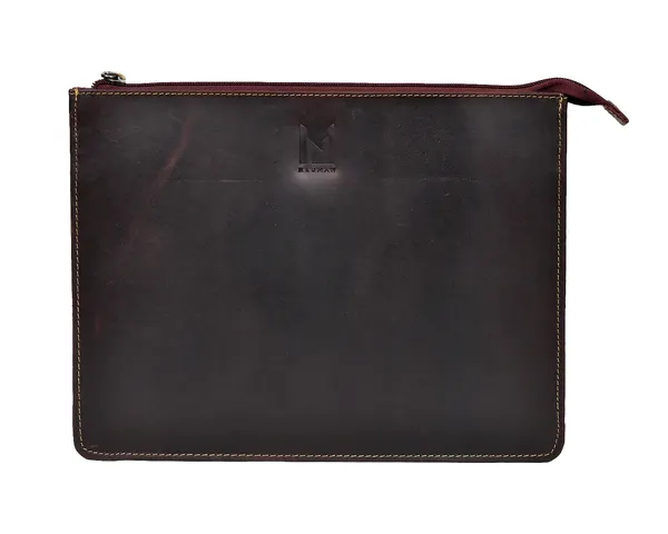 Brown_Leather_Zipper_Portfolio_Clutch