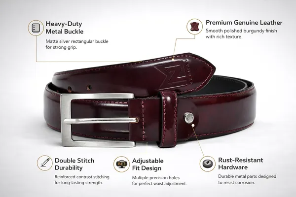 Burgundy_Leather_Adjustable_Belt_For_Men