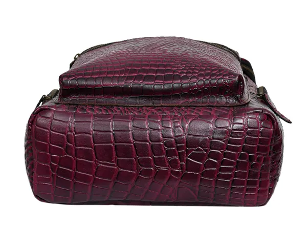 Burgundy_Textured_Leather_Backpack_For_Men