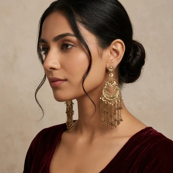 Gold_Tone_Chandelier_Earrings_For_Women
