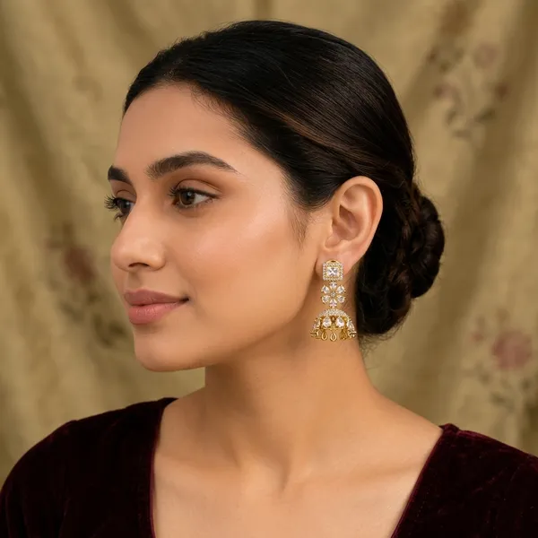Gold_Stone_Studded_Jhumka_Earrings_For_Women