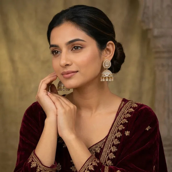 Gold_Tone_Traditional_Jhumka_Earrings_For_Women