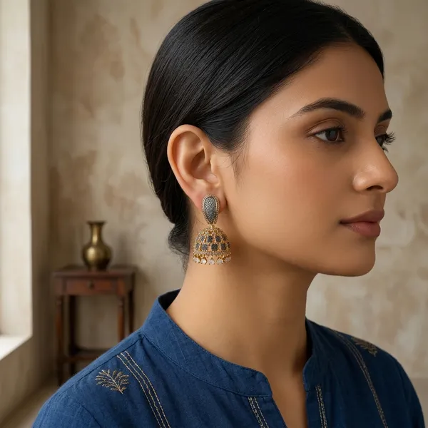 Gold_Tone_Stone_Studded_Jhumka_Earrings_For_Women