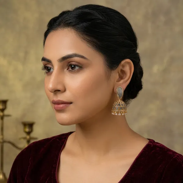 Gold_Tone_Stone_Studded_Jhumka_Earrings_For_Women