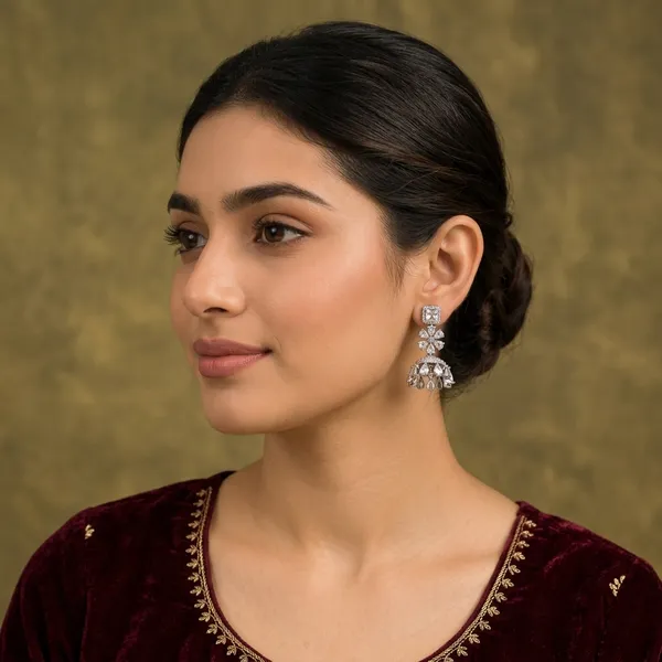 Silver_Tone_Stone_Studded_Jhumka_Earrings_For_Women