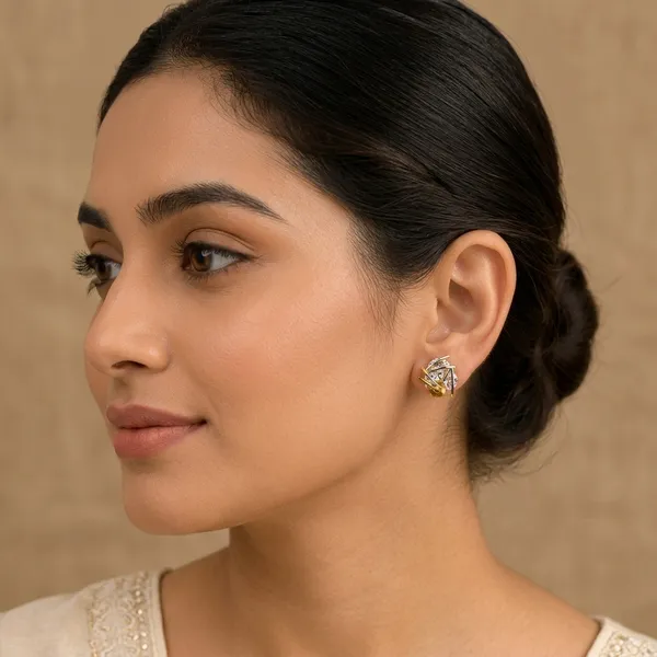 Gold_Geometric_Stud_Earrings_For_Women