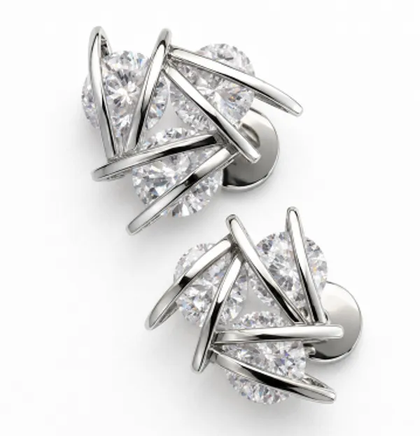 Silver-Plated_Tone_Geometric_Stud_Earrings_For_Women