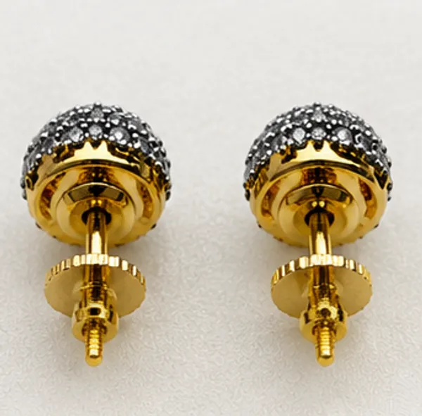 Black_Textured_Spherical_Stud_Earrings_For_Women