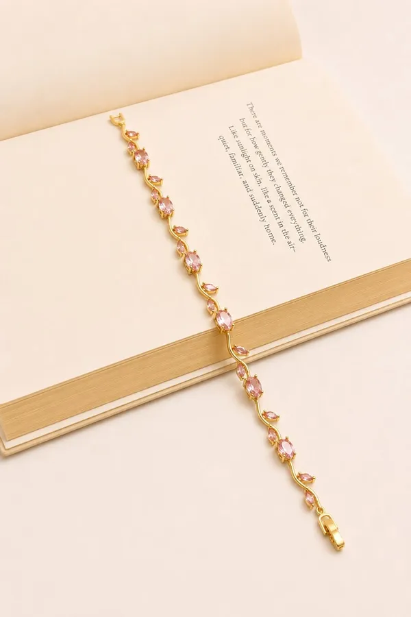 Gold_And_Pink_Stainless_Steel_Bracelet_For_Women