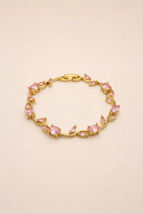 Gold_And_Pink_Stainless_Steel_Bracelet_For_Women
