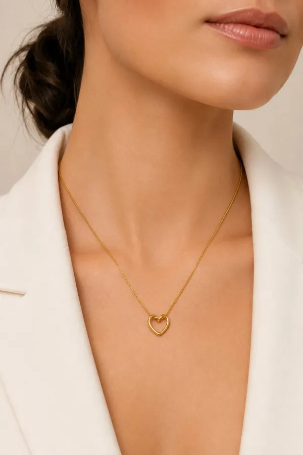Gold_Open_Heart_Necklace_For_Women_