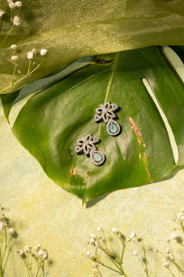 Mint_Green_And_Silver_American_Diamond_Necklace_Sets_For_Women