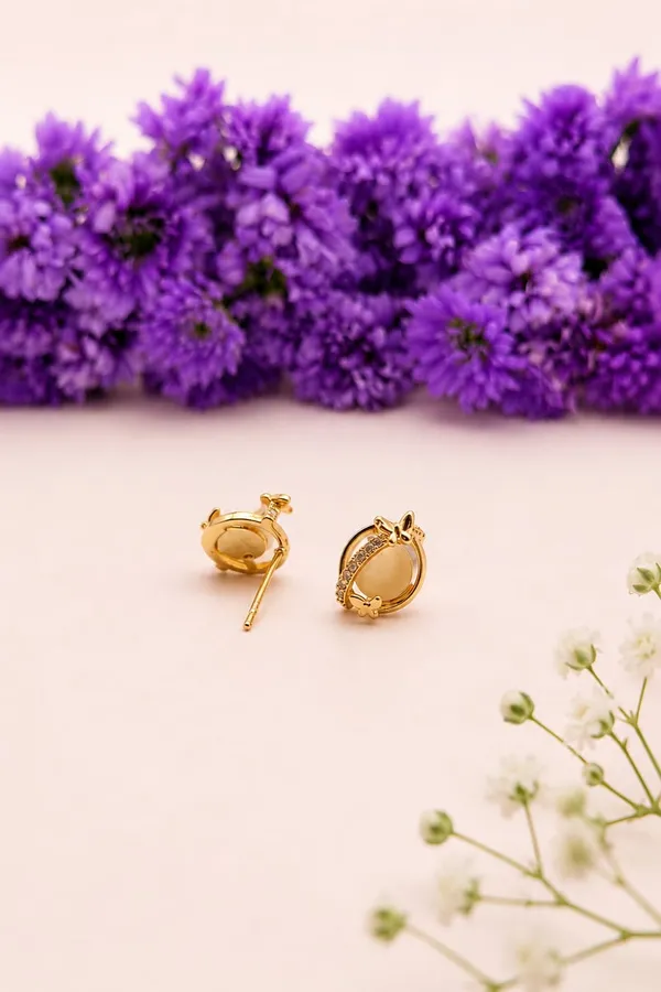Gold_And_Off_White_Stainless_Steel_Earrings_For_Women_