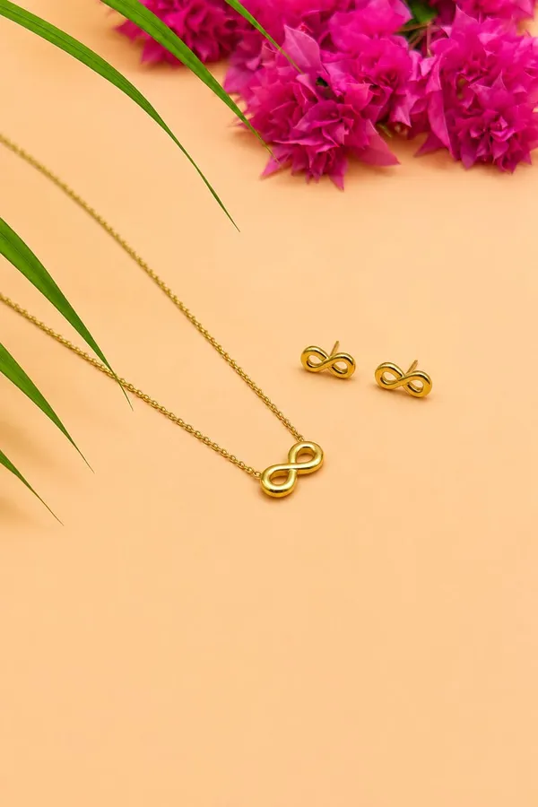 Gold_Infinity_Necklace_Sets_For_Women