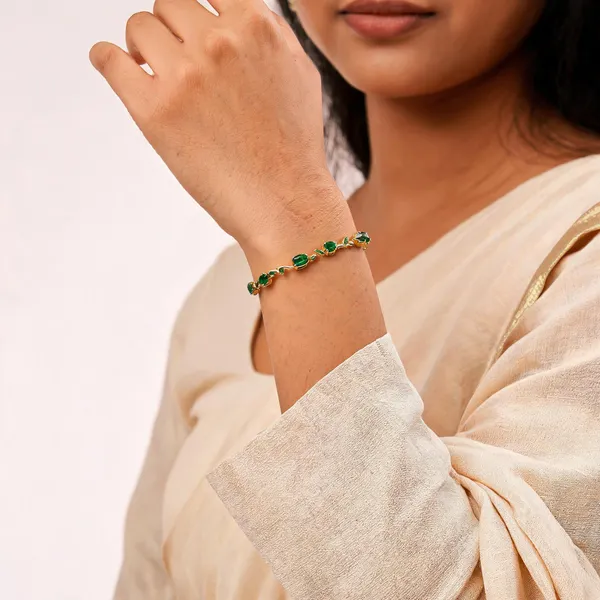 Green_And_Gold_Stainless_Steel_Bracelet_For_Women