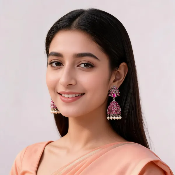 Ruby_Pink_AD_Jhumka_For_Women