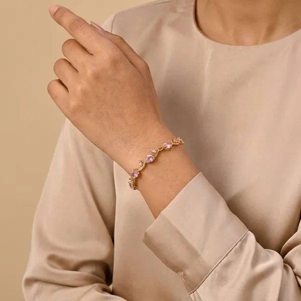 Gold_And_Pink_Stainless_Steel_Bracelet_For_Women