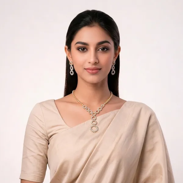 Gold_And_Silver_American_Diamond__Necklace_Sets_For_Women