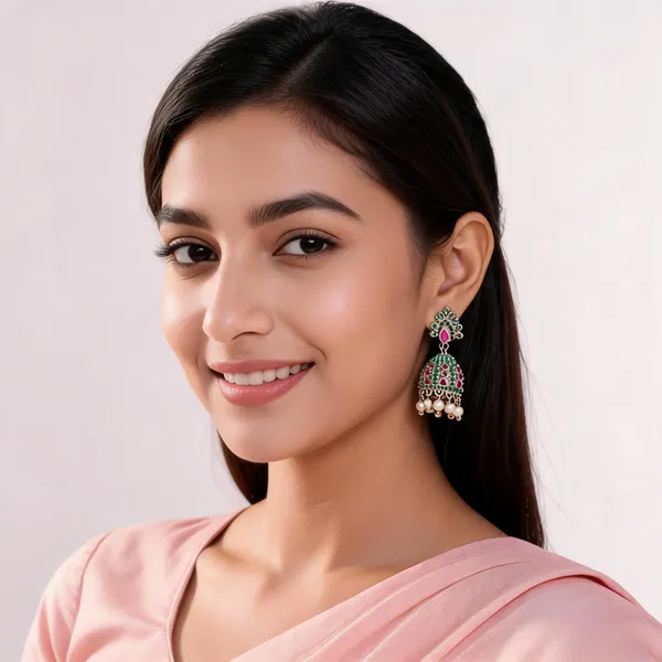 Multicolor_AD_Jhumka_For_Women