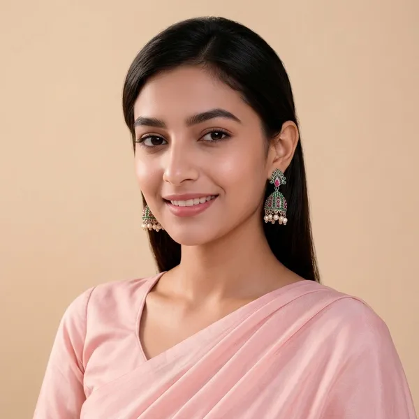 Multicolor_AD_Jhumka_For_Women