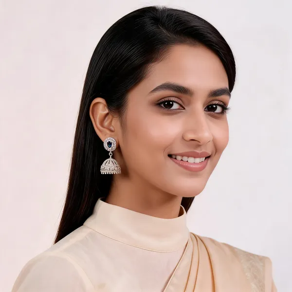 Sapphire_Blue_AD_Jhumka_For_Women