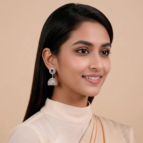Sapphire_Blue_AD_Jhumka_For_Women