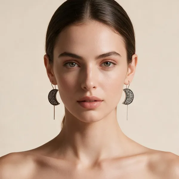 Black_Polish_Brass_Crescent_Drop_Earrings_For_Women_-_Pack_of_2