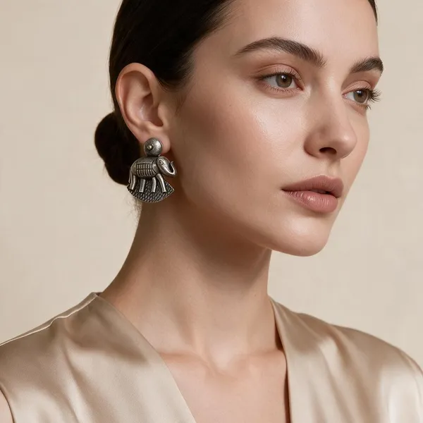 Black_Polish_Brass_Peacock_Motif_Earrings_For_Women_-_Pack_of_2