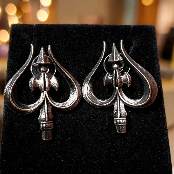 Black_Polish_Brass_Earrings_For_Women_-_Pack_of_2