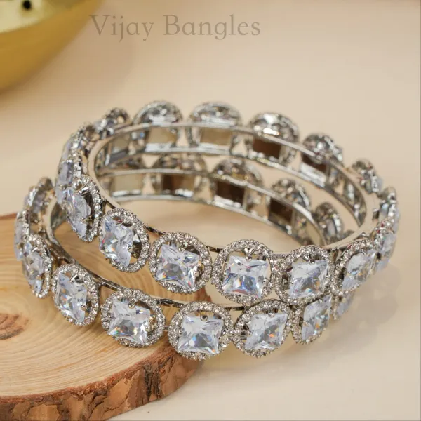 Silver_And_White_Brass_Alloy_Square_Stone_American_Diamond_Bangles_For_Women_Set_Of_2
