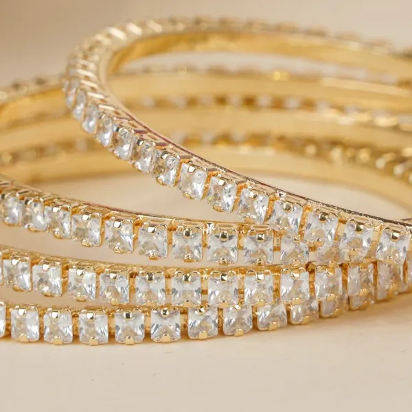 Mehika_Gold_AD_Bangles_Set_of_4