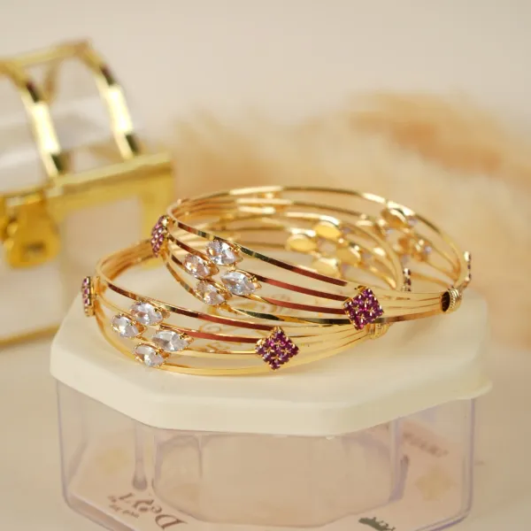 Gold_Brass_Alloy_Marquise_Ad_Purple_Crystal_Layered_Bangles_For_Women_Set_Of_2