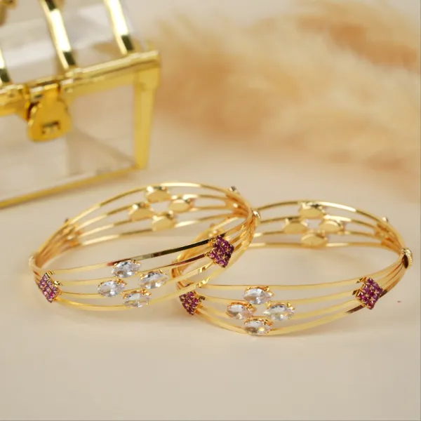 Gold_Brass_Alloy_Marquise_Ad_Purple_Crystal_Layered_Bangles_For_Women_Set_Of_2