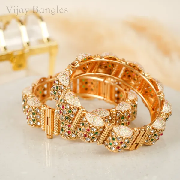 Gold_Copper_Kundan_Multicolor_Stone_Kada_Bangles_For_Women_Set_Of_2