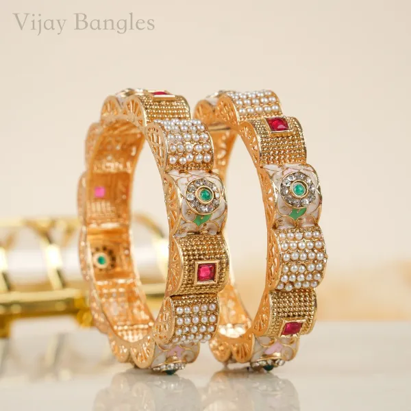 Noor_Pearl_Meenakari_Copper_Bangles_Set_Of_2