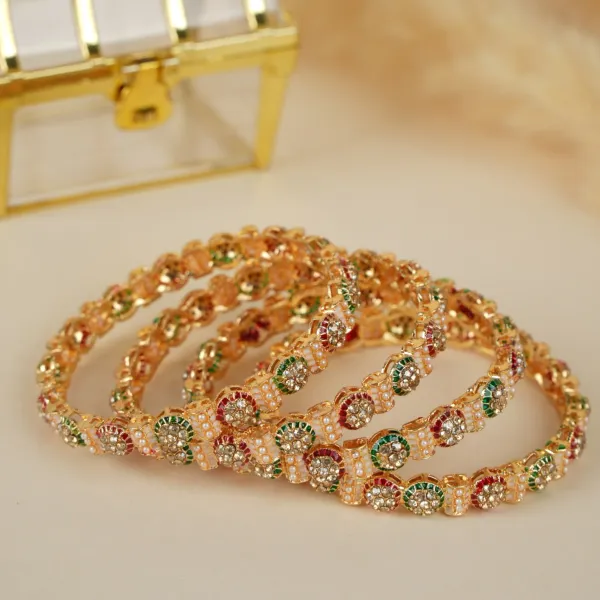 Gold_Brass_Alloy_Pearl_Meenakari_Stone_Bangles_For_Women_Set_Of_4