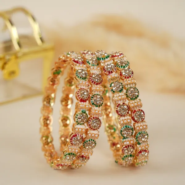 Gold_Brass_Alloy_Pearl_Meenakari_Stone_Bangles_For_Women_Set_Of_4