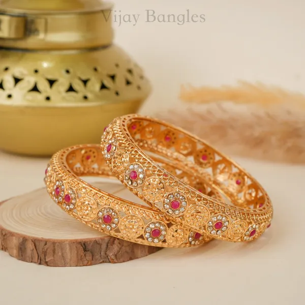 Gold_Brass_Alloy_Openwork_Stone-Studded_Bangles_For_Women_Set_Of_2