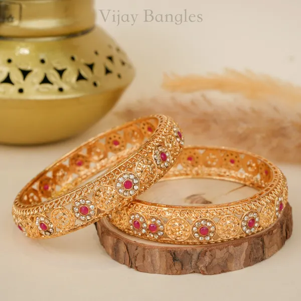 Gold_Brass_Alloy_Openwork_Stone-Studded_Bangles_For_Women_Set_Of_2