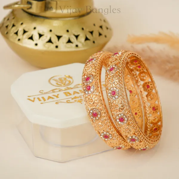 Gold_Brass_Alloy_Openwork_Stone-Studded_Bangles_For_Women_Set_Of_2