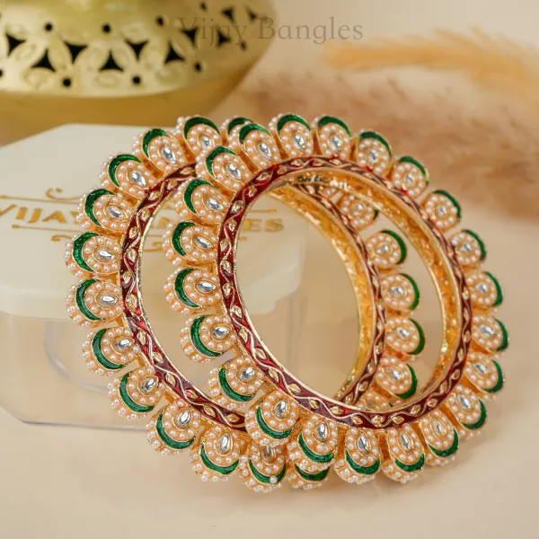 Multicolor_Copper_Peacock_Kundan_Pearl_Meenakari_Rajwadi_Bangles_For_Women_Set_Of_2